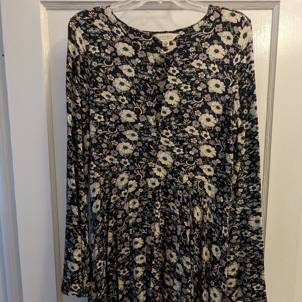Flare sleeve boho dress